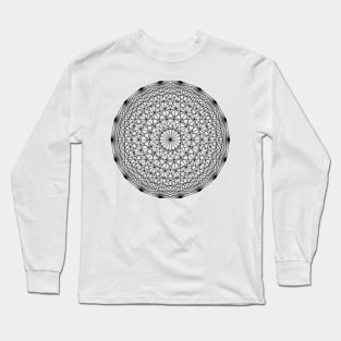 Dynamic Circle Chords II Black Long Sleeve T-Shirt